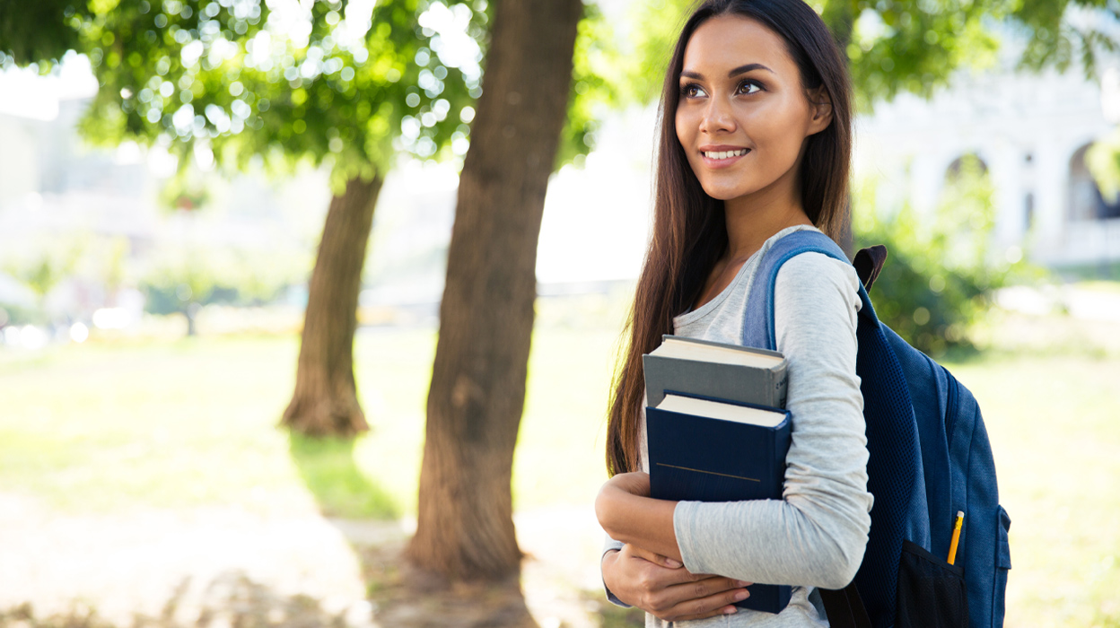 Female Student with Books